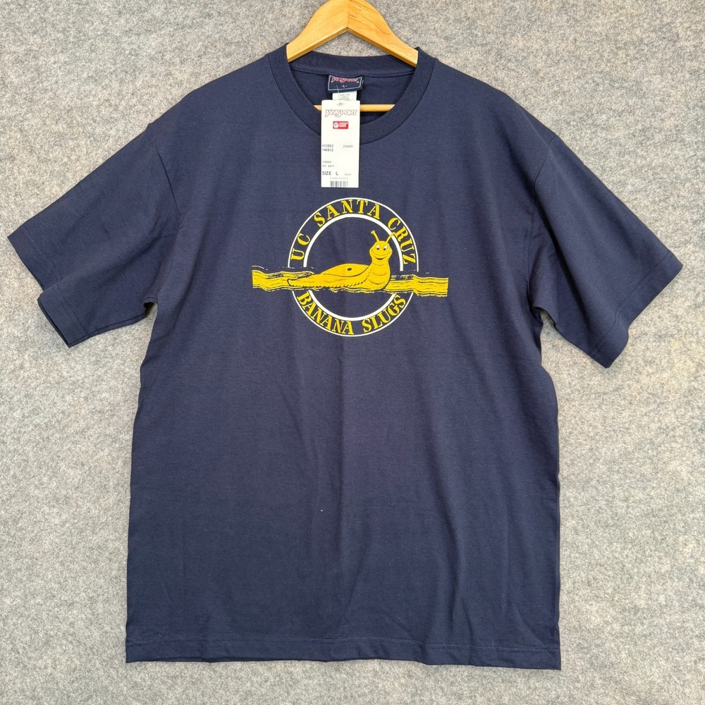 VTG UC Santa Cruz Banana Slugs Shirt Large 90s Pulp Fiction Travolta RARE NEW